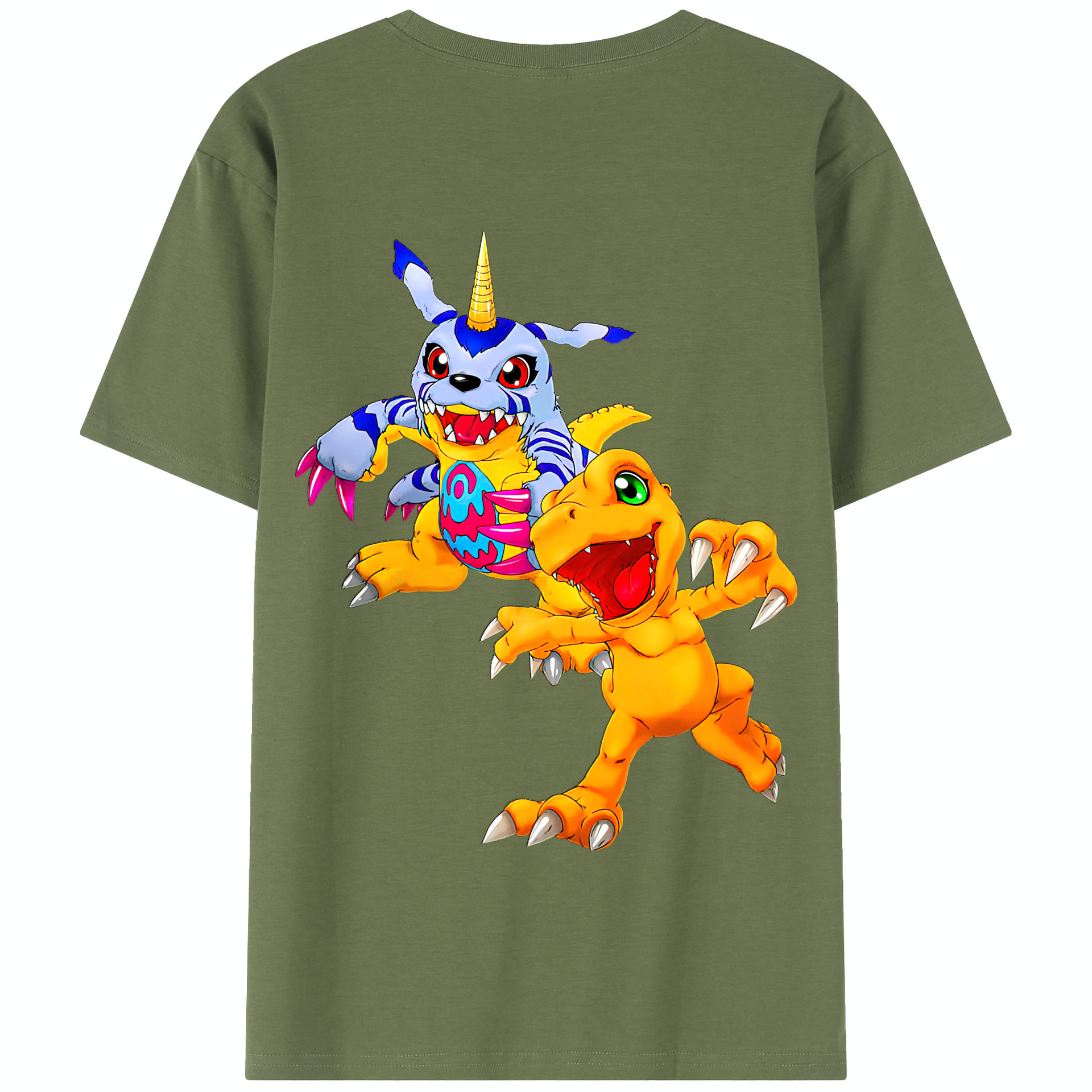 （画像用） Digimon デジタルモンスター/デジモン 綿100％半袖Tシャツ（背面プリント）